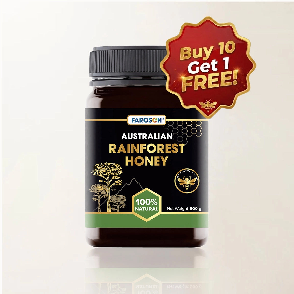 Faroson_Rainforest_honey_promotion_Buy_10_get_1_free