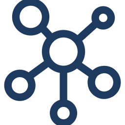 navy molecule icon 