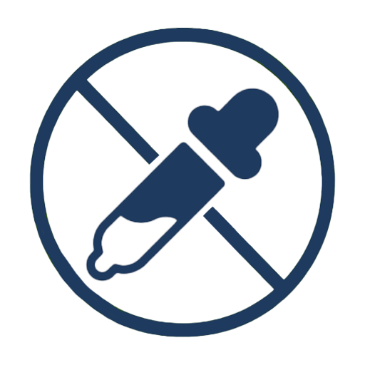 Icon of a bottle with a crossed-out circle, indicating no artificial.